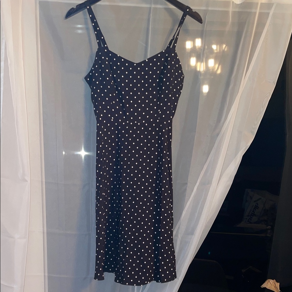 Old Navy Black and White Polka Dot Mini Dress. Fit and flare